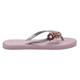 Ax Boxing Flip-Flops Med Blommor violett