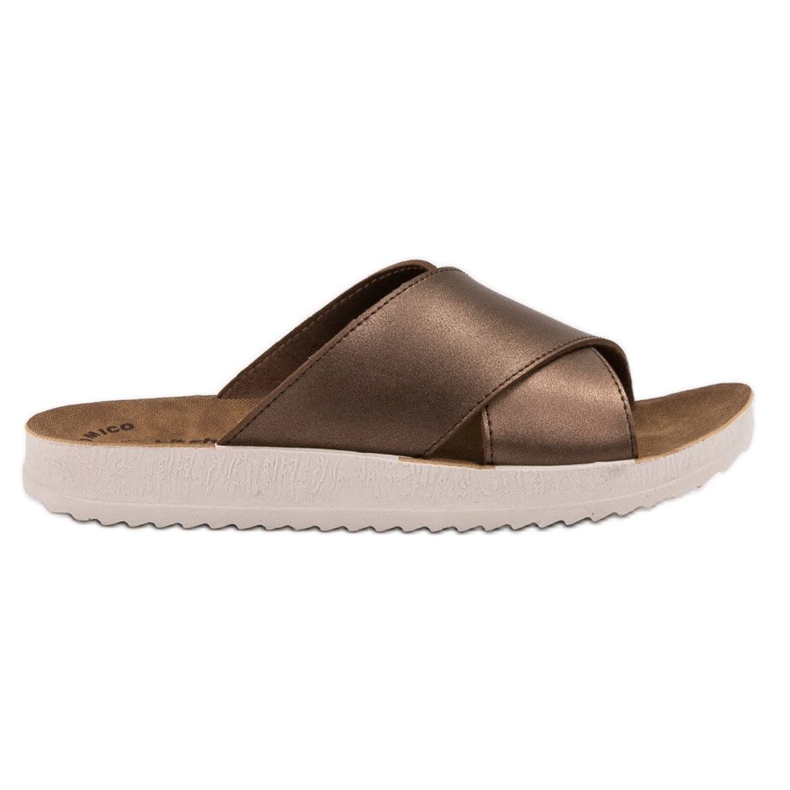 SHELOVET Eco Leather Tofflor brun