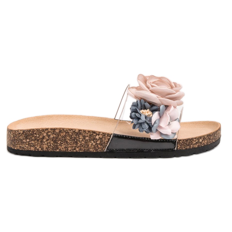 Super Me Tofflor Med Blommor brun mångfärgad