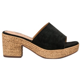 Flyfor Lätta tofflor på stolpen svart