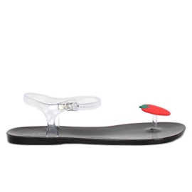 Meliski svart K-3700 Svarta flip-flops mångfärgad
