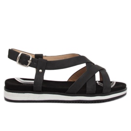 Svarta damsandaler 1499 Svart