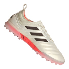 Adidas Copa 19.1 Tf M BC0563 fotbollsskor vit beige