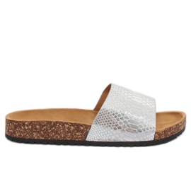 Silver tofflor i silver PK44491 Silver grå