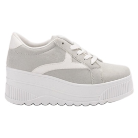 SHELOVET Grå skor på plattformen