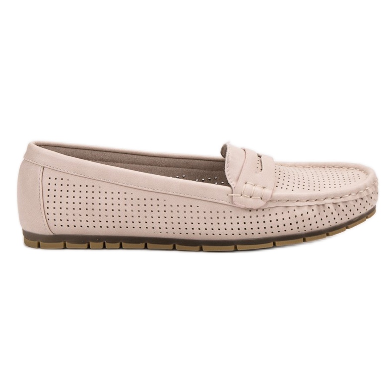 Kylie Openwork loafers beige