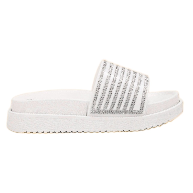 Bello Star Tofflor Med Kristaller vit