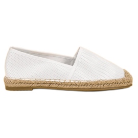 Ideal Shoes Mocka Slip-On skor vit
