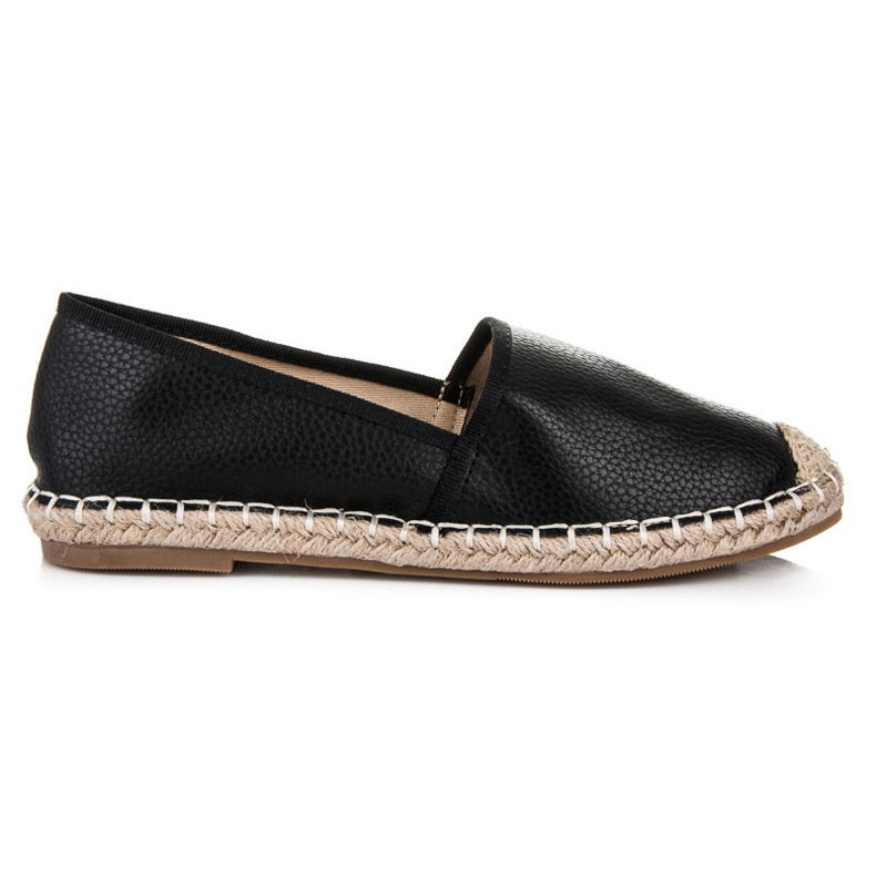 Tina&Co Slip-on espadriller med ekoläder svart