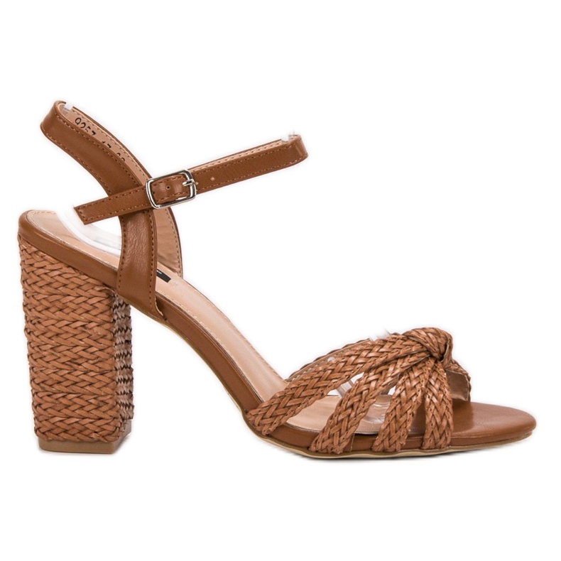 Flätade VICES sandaler brun