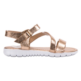 SHELOVET Sandaler med spänne gul