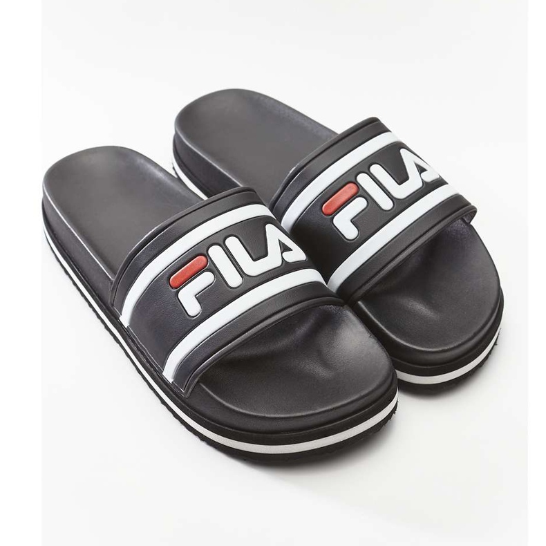 Fila Moro Bay Zeppa Wmn 11W Black Stripe vit svart