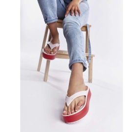 Crocs Krokband plattform Flip 6QB knappt rosa paprika mångfärgad