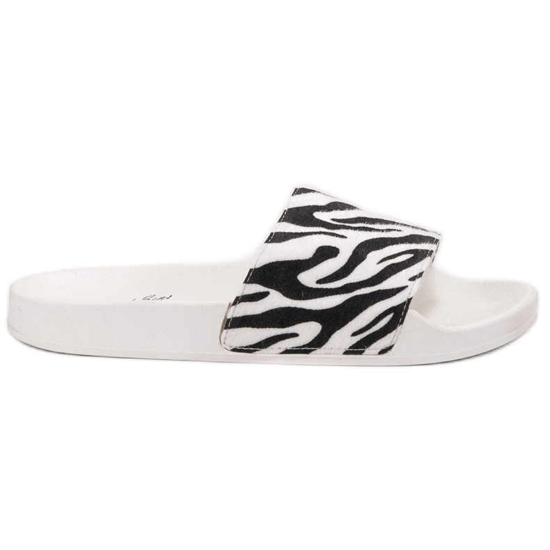 SHELOVET Mocka sport tofflor vit svart