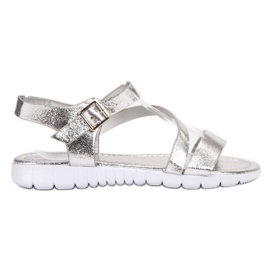 SHELOVET Sandaler med spänne grå