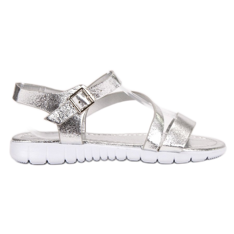 SHELOVET Sandaler med spänne grå