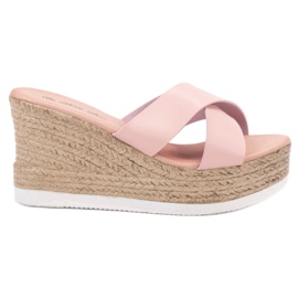 Bello Star Sandaler med kil rosa