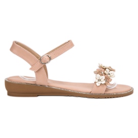 Forever Folie Sandaler med blommor rosa