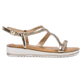 SHELOVET Sandaler på plattformen gul