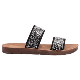 Seastar Tofflor Med Cubic Zirconia svart