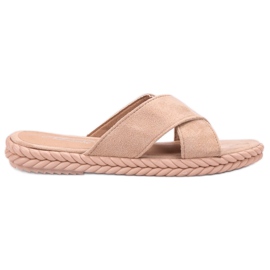 SHELOVET Mocka tofflor brun