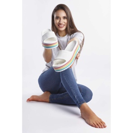 Crocs Cb-plattform Bld Color Slide 100 White vit