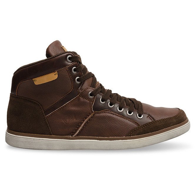 XF117 Camel High Sneakers brun