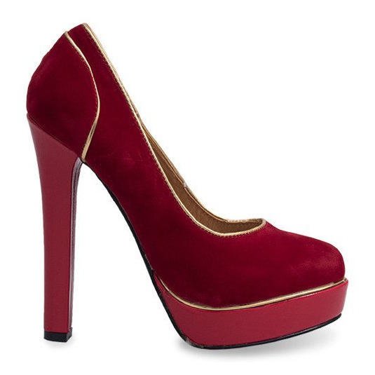 Klassiska stiletter på plattformen 805 röd