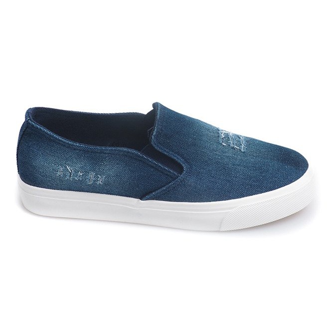 Slip On Jeans K-89 Marinblå