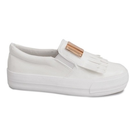 Lackade sneakers On Wedge S-1 White vit