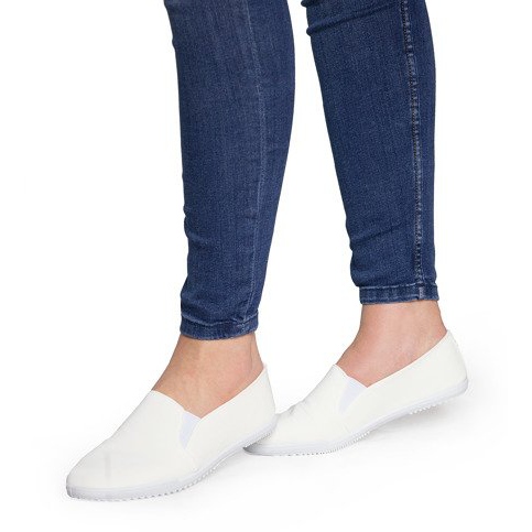 Lycra HB-1 White Slip-On Sneakers vit