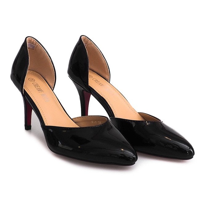 Lackerade dubbar F-1 Svart