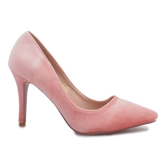 Francine Pink Velour Heels rosa