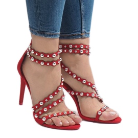 LE042P röda avtäckta klackar