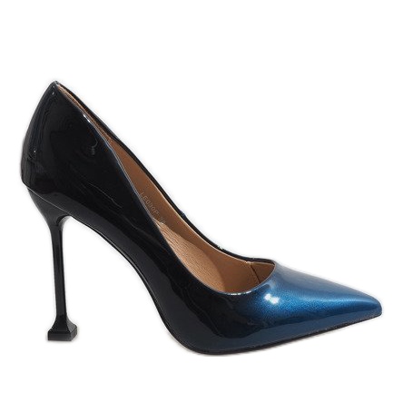 Marinblå lackade LE030P klackar