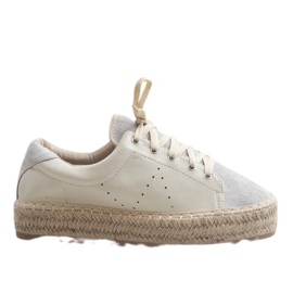 Grå snörade espadriller LX-07