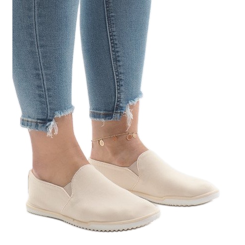 Lycra 315-3 beige slip-on sneakers