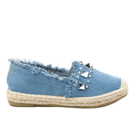 Blå jeans espadriller A608