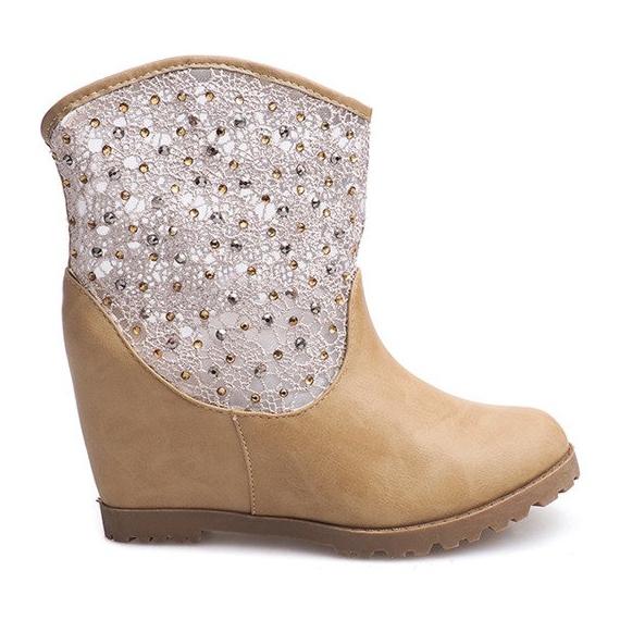 Öppna stövlar 7010 -16 khaki kaki