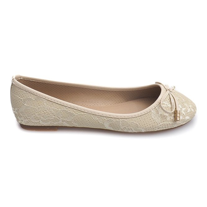 Lace Ballerinas 02059 Beige