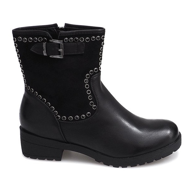 Motoriserade stövlar med dubbar 1640 svart