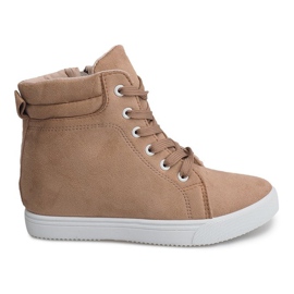 Wedge Sneakers TL089 Beige