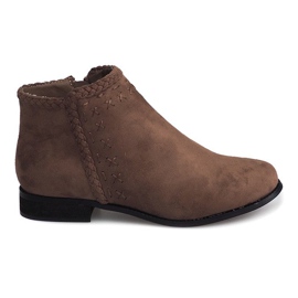 Suede Booties Chelsea stövlar 100-602 Khaki kaki