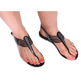 Meliski Sandaler Med Cyrkoniami 001-356 Svart