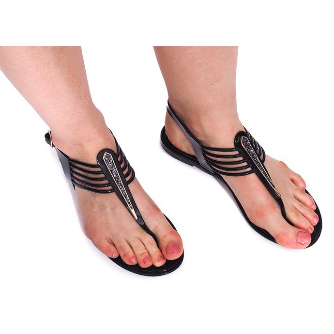 Meliski Sandaler Med Cyrkoniami 001-356 Svart