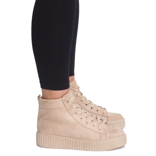 High Creepers-stövlar på WQ-001 Beige-plattformen