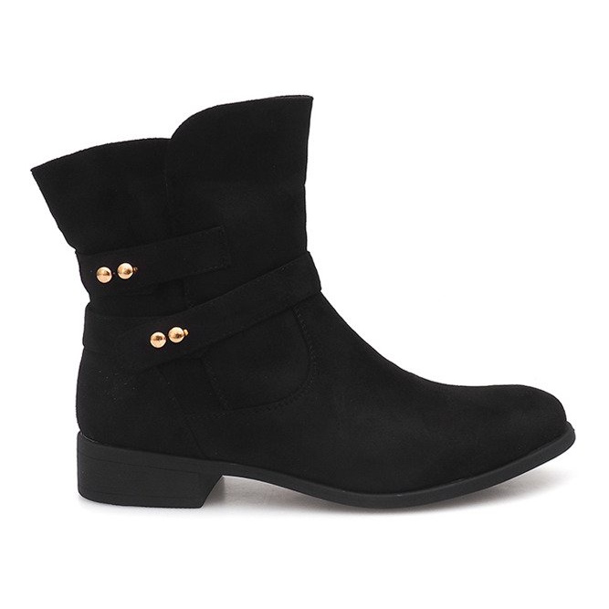 Suede Booties Jodhpur stövlar SG803 Svart