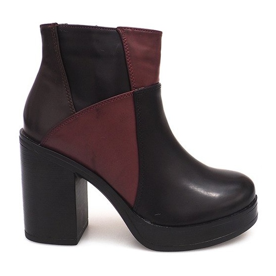 Stövlar på häl med ett suddgummi YBS280 svart