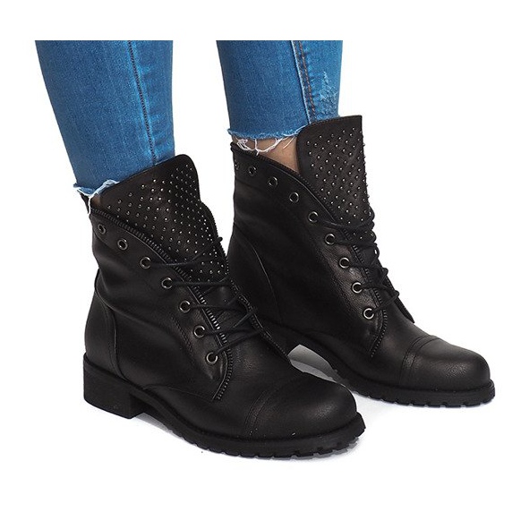 Exklusiva stövlar JH180-090 Svart