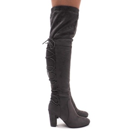 Mocka stövlar på en bar 15135-67 grå